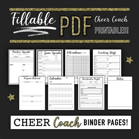 Cheer Coach Binder Printables